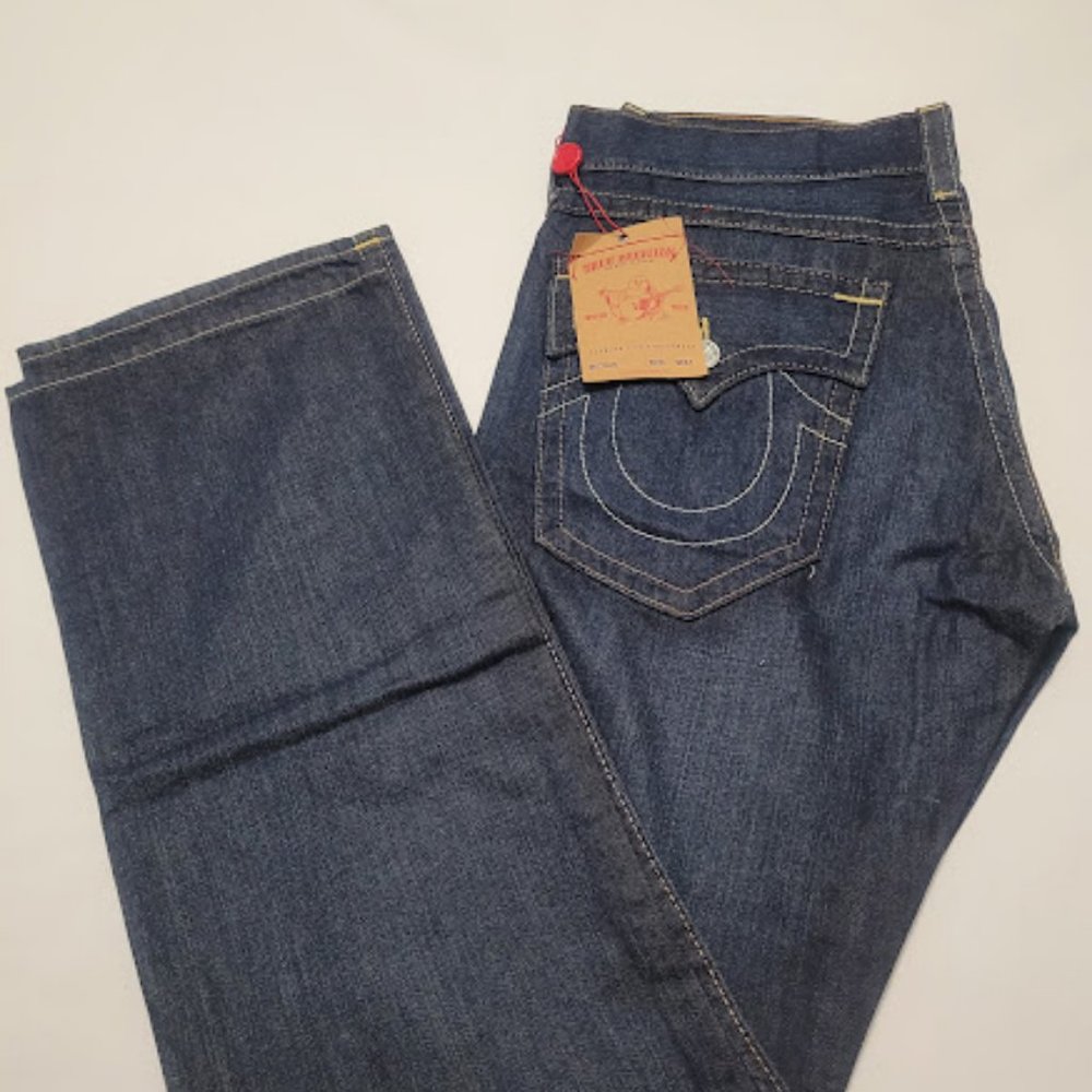 *New* True Religion Ricky Straight Jean W 36 Blue - Picture 2 of 10